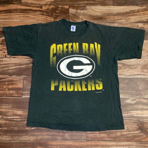 Vintage 1995 Green Bay Packers Logo 7 Graphic Men's Size Large T-Shirt