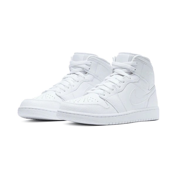 Brand New Mens Jordan 1 Mid 'Tumbled White' (2020) Shoes Size 9.5