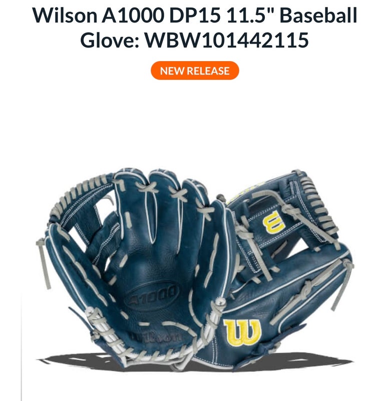 New 2023 Wilson Right Hand Throw Infield A1000 Baseball Glove 11.5"