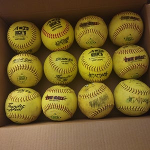 Used Softball 12 Pack (1 Dozen)