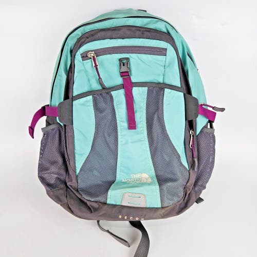The North Face Recon Backpack School Work Hiking Padded Laptop Aqua Purple
