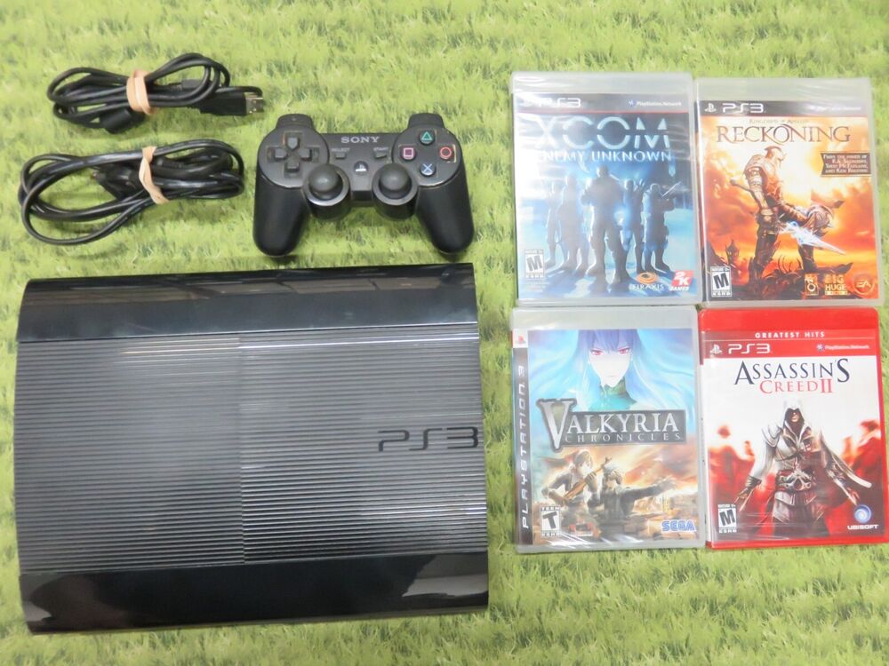 Sony PS3 Play Station 3 Console+Controller+4 New Sealed Games * CECH-4001B