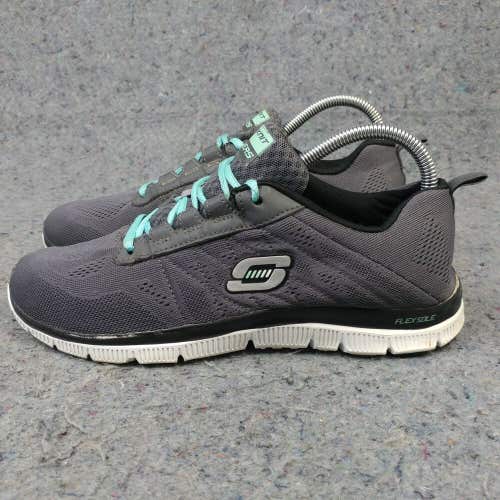 Skechers Flex Appeal Womens Shoes Size 10 Trainers Sneakers Gray Skech Knit