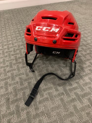Used Medium CCM Tacks 710 Red Helmet