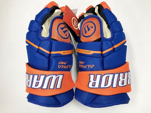 New Warrior Alpha Pro 15" Hockey Gloves senior ice glove blue orange inch model