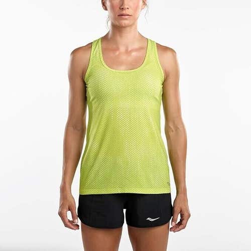 Saucony Women's Freedom Tank - Running DriRelease Tank - Lime Punch - SMALL $45