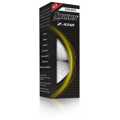 Srixon Z Star Golf Balls (Pure White, Spinskin, 2023, 3pk) 1 Sleeve NEW