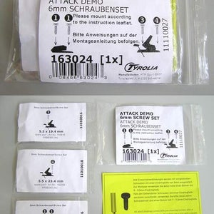 NEW Ski Bindings Screws Tyrolia Attack demo  6mm set
