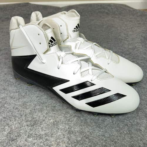 Adidas Mens Football Cleats 17 White Black Shoe Lacrosse High Molded Athletic