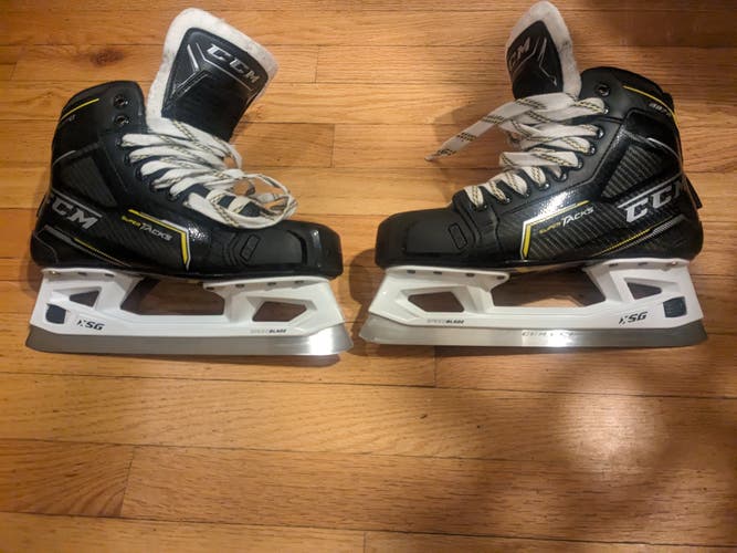 Senior Used CCM Super tacks 9370 Hockey Goalie Skates Regular Width Size 8