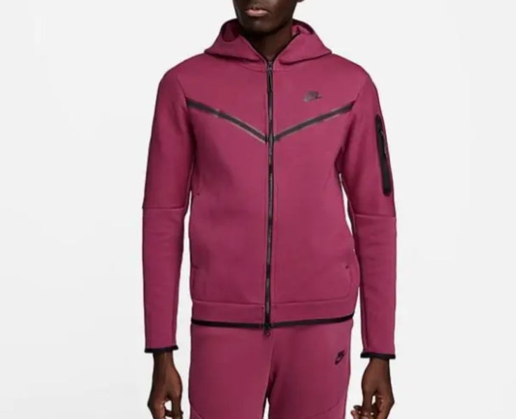 Women's red Nike tech fleece full zip hoodie nwt
