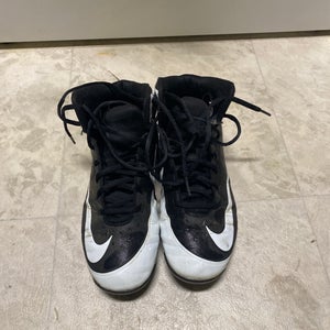 Black Unisex Molded Cleats Mid Top Huarache