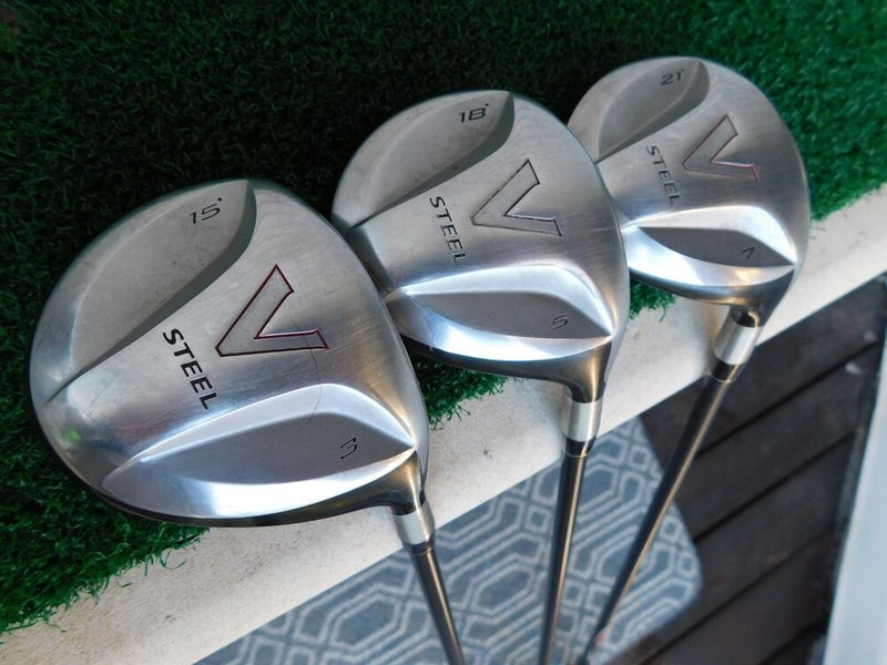 TaylorMade V-Steel (3W,5W,7W) Wood Set w/ Stiff Shafts | SidelineSwap