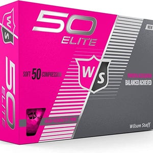 Wilson Staff 50 Elite Golf Balls (Pink, 12 pack) 2019 NEW