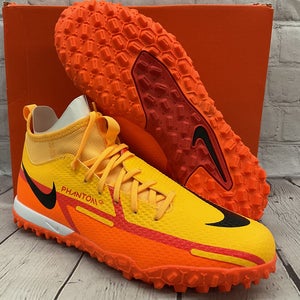 Nike Unisex Junior Phantom GT2 Academy DF TF Size 5Y Orange Soccer Cleats NIB
