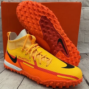 Nike Unisex Junior Phantom GT2 Academy DF TF Size 5Y Orange Soccer Cleats NIB