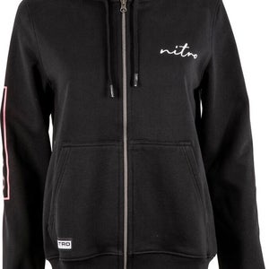 Nitro Snowboard Lectra Full Zip Hoodie Women's Small Black New