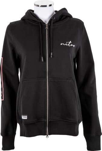Nitro Snowboard Lectra Full Zip Hoodie Women's Small Black New