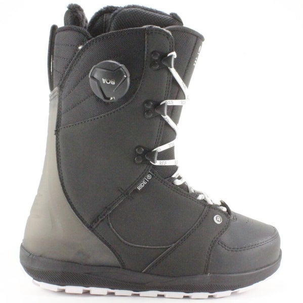 Ride Context Boa Snowboard Boots Women's Size 8 Black New 2022