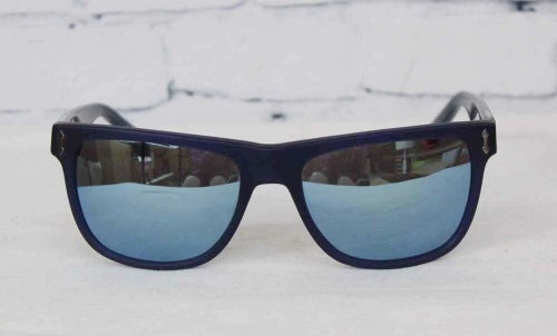 New Dragon Brake Sunglasses Matte Crystal Navy Blue Lens