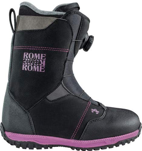 Rome SDS Stomp Women's Boa Snowboard Boots 8.5 Black - 66854