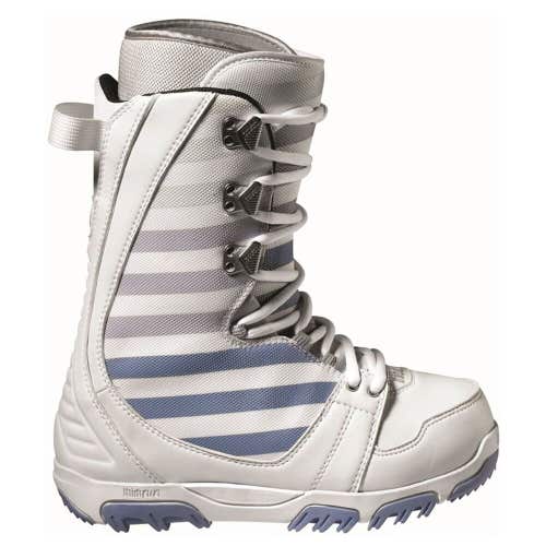 Thirtytwo 32 Prion Snowboard Boots, Women's Size 5, White / Lavender Stripes NOS