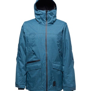 L1 Omen Parka Insulated Snowboard Jacket Mens Size Large Grey-Blue New