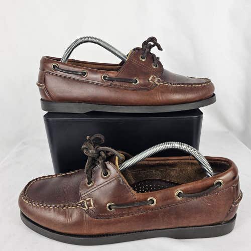 LL Bean Leather Men’s Loafers Boat Shoes Made In El Salvador Men’s Size 8.5 EE