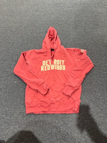 New Old Time Hockey Detroit Red Wings Womens V Neck Hoodie Medium W/Hole
