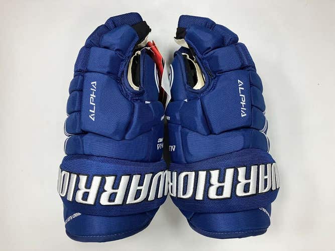 New Warrior Alpha Pro S19 15" Hockey Gloves senior SR royal blue ice glove roll