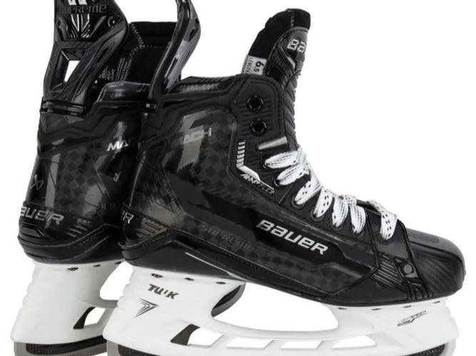 NEW Bauer Supreme Mach Hockey Skates Senior Size 9 Fit 2 W/ STEEL