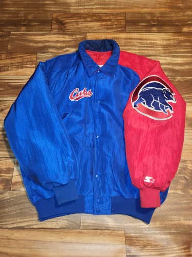 Vintage Chicago Cubs MLB Sports 1990s Diamond Collection Starter Jacket Sz L/XL