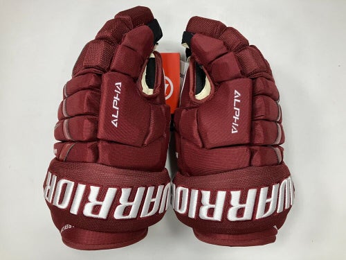 New Warrior Alpha Pro S19 15" Hockey Gloves senior SR ice glove maroon red roll