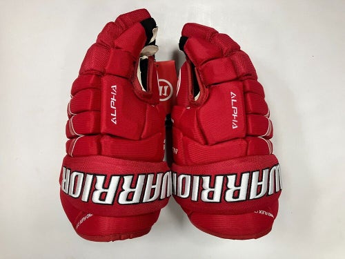 New Warrior Alpha Pro S19 15" Hockey Gloves senior red ice glove roll inch model