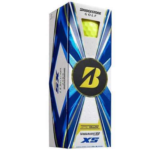 Bridgestone Tour B-XS Golf Balls (3pk, Optic Yellow) 1 Sleeve 2022 NEW