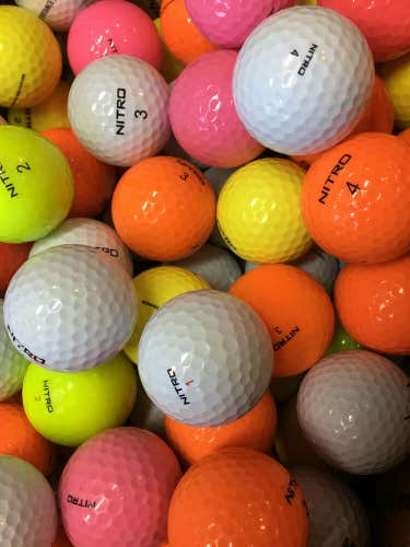 Nitro golf balls ....100 Near Mint AAAA Used Golf Balls...Assorted Colors