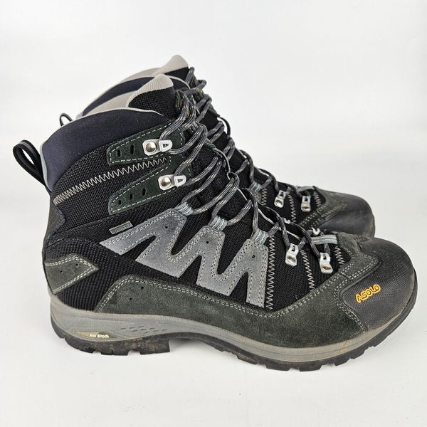 Asolo Neutron GV Hiking Boots Men Gore Tex Vibram MegaGrip Gray Black Size 10.5