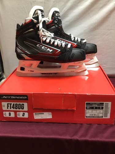 New CCM Regular Width  Size 9 Jetspeed FT480 Hockey Goalie Skates