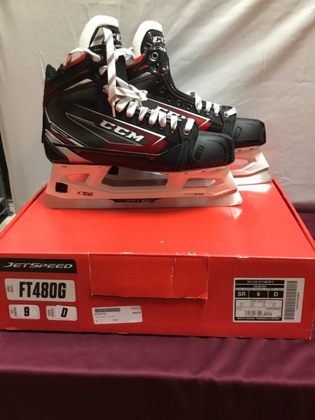 New CCM Regular Width Size 9 Jetspeed FT480 Hockey Goalie Skates