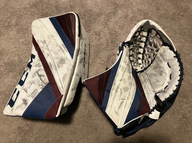 CCM Pro Model Eflex5 Glove and Blocker Set