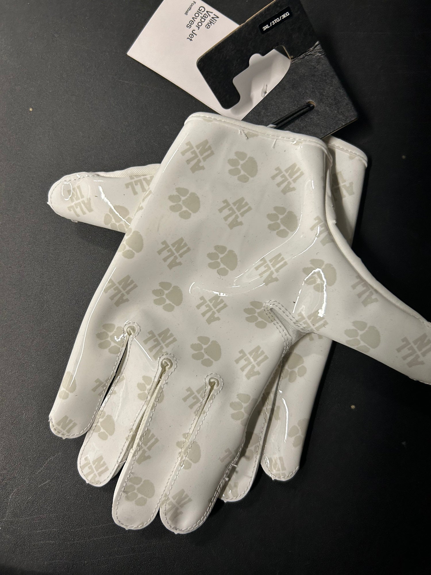 Nike Vapor Knit Football Glove Clemson White Orange Men Sz 3XL DX4920-137