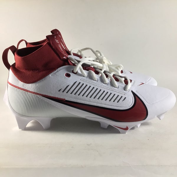 Nike Vapor Edge Pro 360 Mid Mens Football Cleats White Red Size 11.5 FJ1581-160