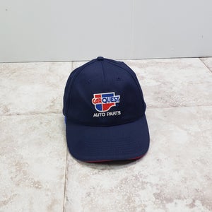 Adjustable Button Top Car Quest Cloth 6 Panel Metal Slide Strapback Ball Cap Hat