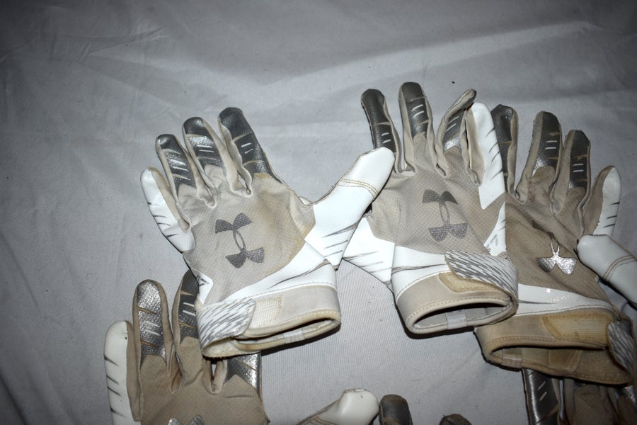 Under Armour Men's F7 Football Gloves, Royal Blue (400)/Metallic