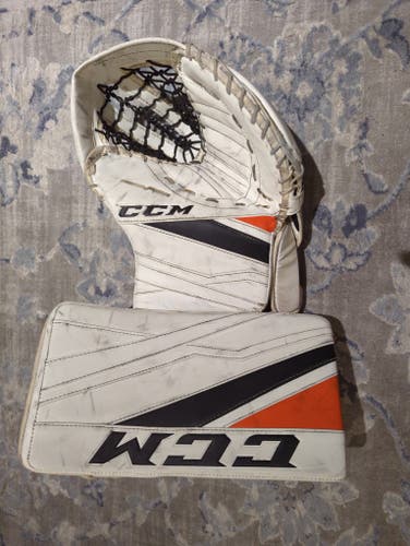 Used CCM Regular E3.9 goalie glove set