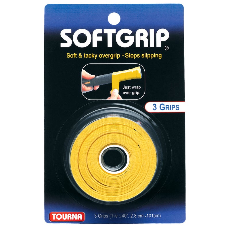 Tourna Soft Grip 3 Pack Overgrip (Yellow)