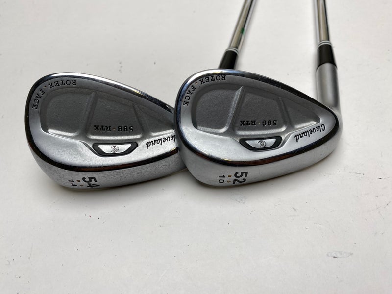Cleveland 588 RTX CB Satin Chrome Wedge Set 52* 10 | 54* 14 Action UltraLite LH