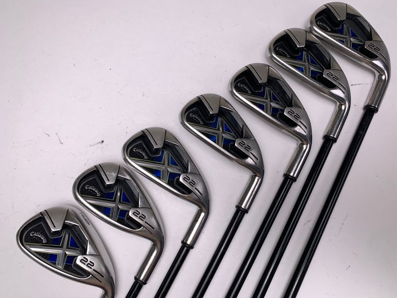Callaway X-22 Iron Set 3-9 75g Stiff Graphite Mens RH
