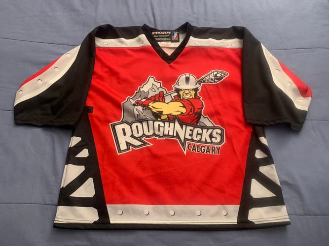 Calgary Roughnecks Lacrosse Jersey ProJoy NLL   Large RED BLANK