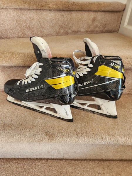 Sr Used Bauer Supreme UltraSonic Hockey Goalie Skates Regular Width Size 9